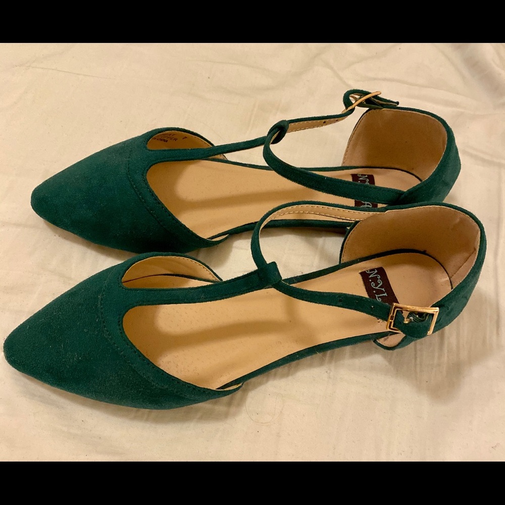 modcloth teal green dress shoes